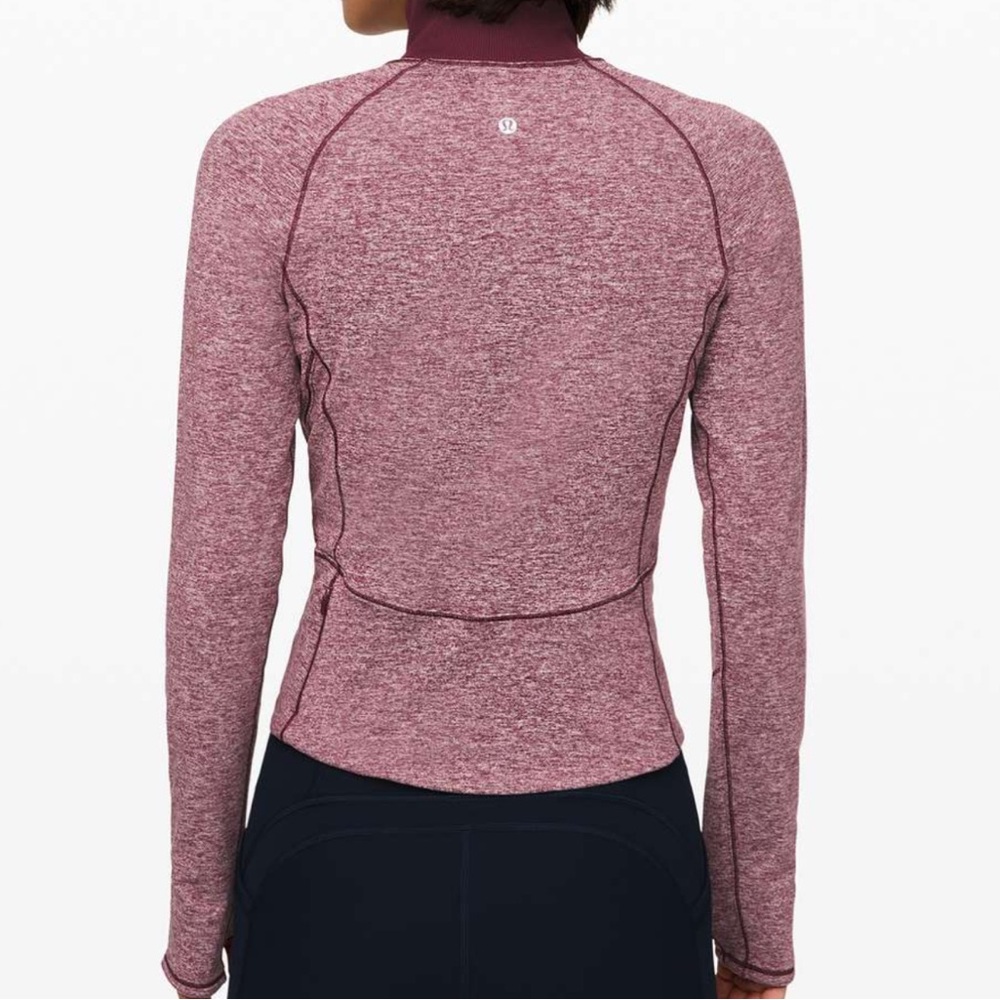 Lululemon always alert 1/2 zip heathered garnet winter outdoor top